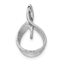14k White Gold Pearl Pendant Mounting-XP1743