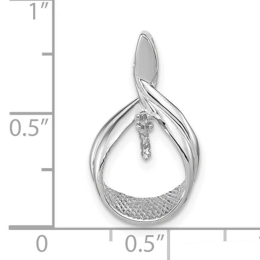 14k White Gold Pearl Pendant Mounting-XP1743