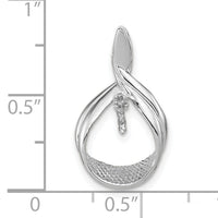 14k White Gold Pearl Pendant Mounting-XP1743