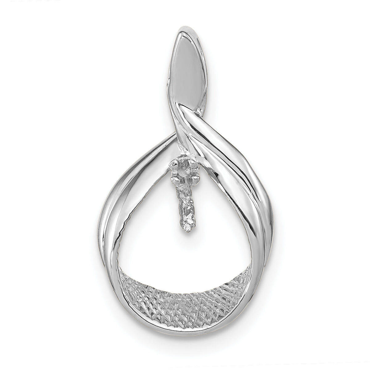14k White Gold Pearl Pendant Mounting-XP1743