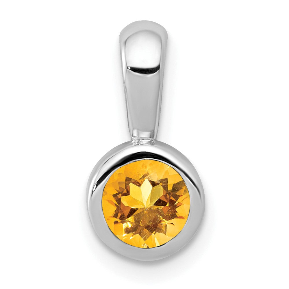 14k White Gold .40 Citrine Pendant-XP2095CI