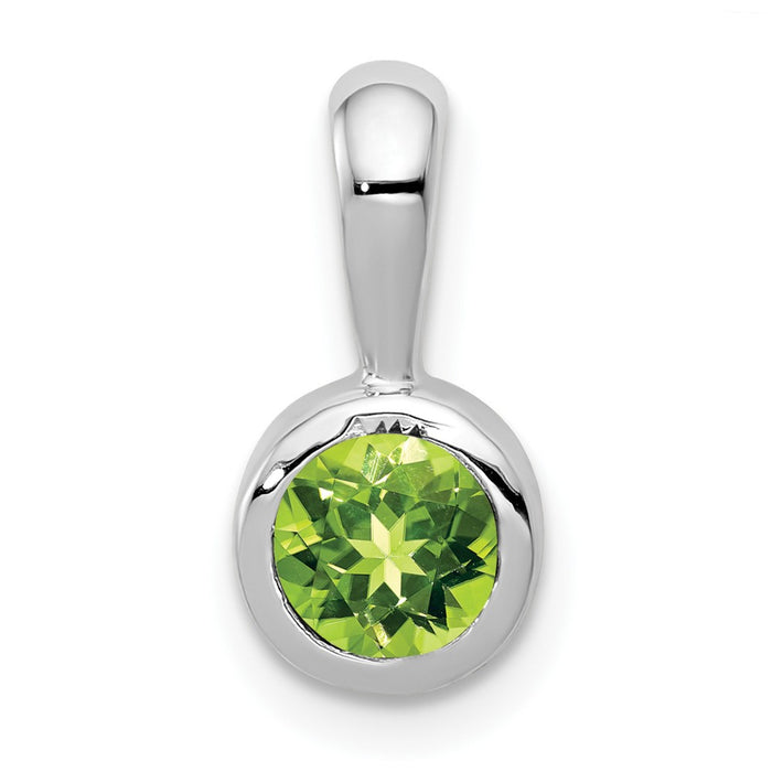 14k White Gold .55 Peridot Pendant-XP2096PE