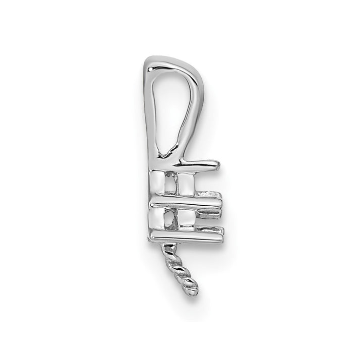 14k White Gold Pearl & Diamond Pendant Mounting-XP248W