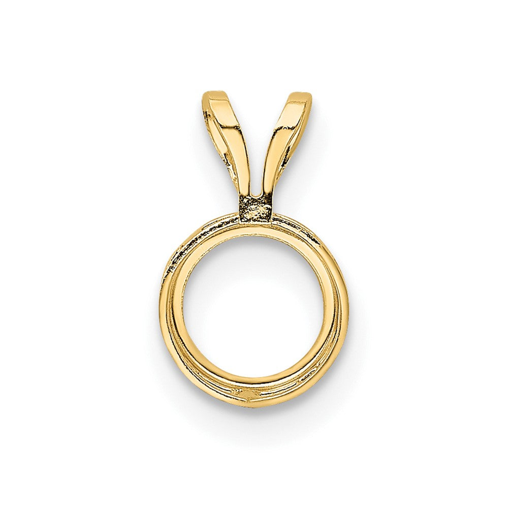 14k 6mm Round Bezel Pendant Mounting-XP301
