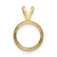 14k 8mm Round Bezel Pendant Mounting-XP303