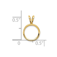 14k 8mm Round Bezel Pendant Mounting-XP303