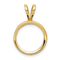 14k 8mm Round Bezel Pendant Mounting-XP303