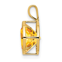 14k Citrine bezel pendant-XP303CI