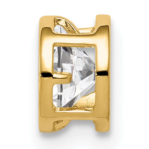 14k 5mm Cubic Zirconia bezel pendant-XP320CZ