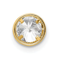 14k 5mm Cubic Zirconia bezel pendant-XP320CZ