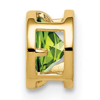 14k 5mm Peridot bezel pendant-XP320PE