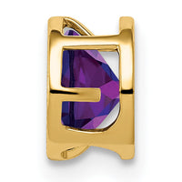 14k 6mm Amethyst bezel pendant-XP321AM