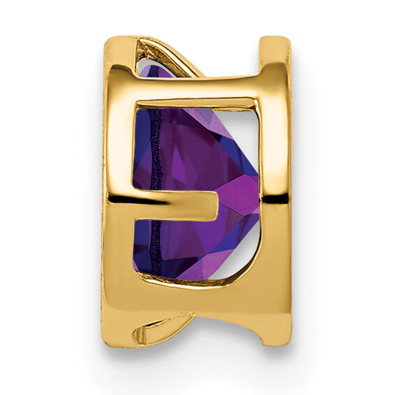 14k 6mm Amethyst bezel pendant-XP321AM