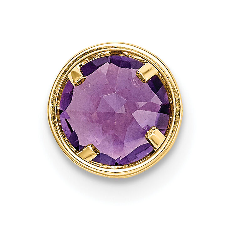 14k 6mm Amethyst bezel pendant-XP321AM
