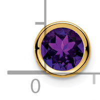 14k 6mm Amethyst bezel pendant-XP321AM
