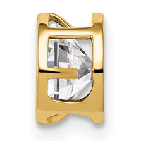 14k 6mm Cubic Zirconia Bezel Pendant-XP321CZ