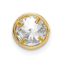 14k 6mm Cubic Zirconia Bezel Pendant-XP321CZ