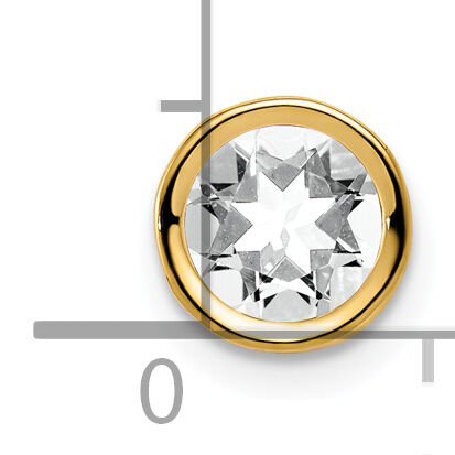 14k 6mm Cubic Zirconia Bezel Pendant-XP321CZ