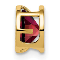 14k 6mm Garnet bezel pendant-XP321GA