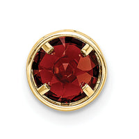 14k 6mm Garnet bezel pendant-XP321GA