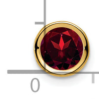 14k 6mm Garnet bezel pendant-XP321GA
