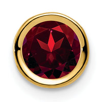 14k 6mm Garnet bezel pendant-XP321GA