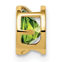 14k 6mm Peridot bezel pendant-XP321PE