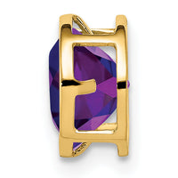 14k 7mm Amethyst bezel pendant-XP322AM