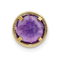 14k 7mm Amethyst bezel pendant-XP322AM