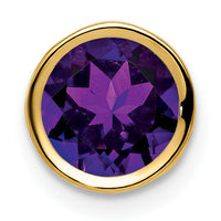 14k 7mm Amethyst bezel pendant-XP322AM