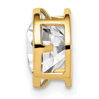 14k 7mm Cubic Zirconia Bezel Pendant-XP322CZ