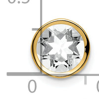 14k 7mm Cubic Zirconia Bezel Pendant-XP322CZ