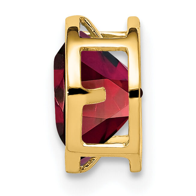 14k 7mm Garnet bezel pendant-XP322GA