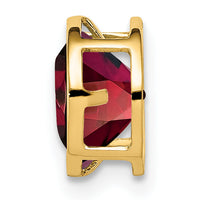 14k 7mm Garnet bezel pendant-XP322GA