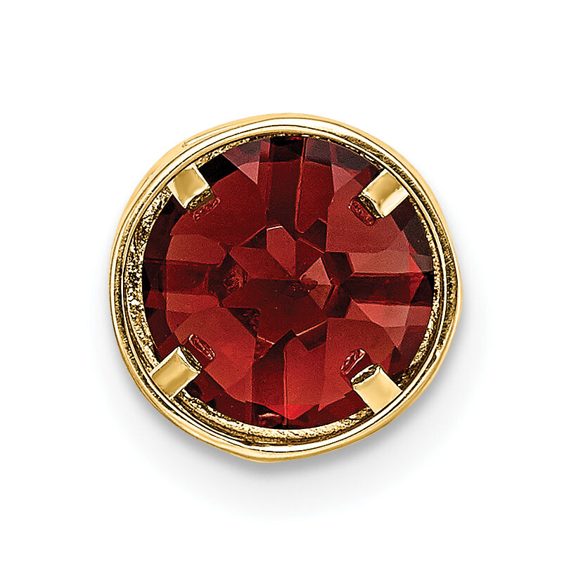 14k 7mm Garnet bezel pendant-XP322GA