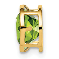 14k 7mm Peridot bezel pendant-XP322PE