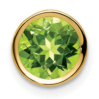 14k 7mm Peridot bezel pendant-XP322PE