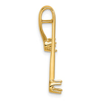 14k Holds 2-3.0mm Stone, Chain Slide Mounting-XP34