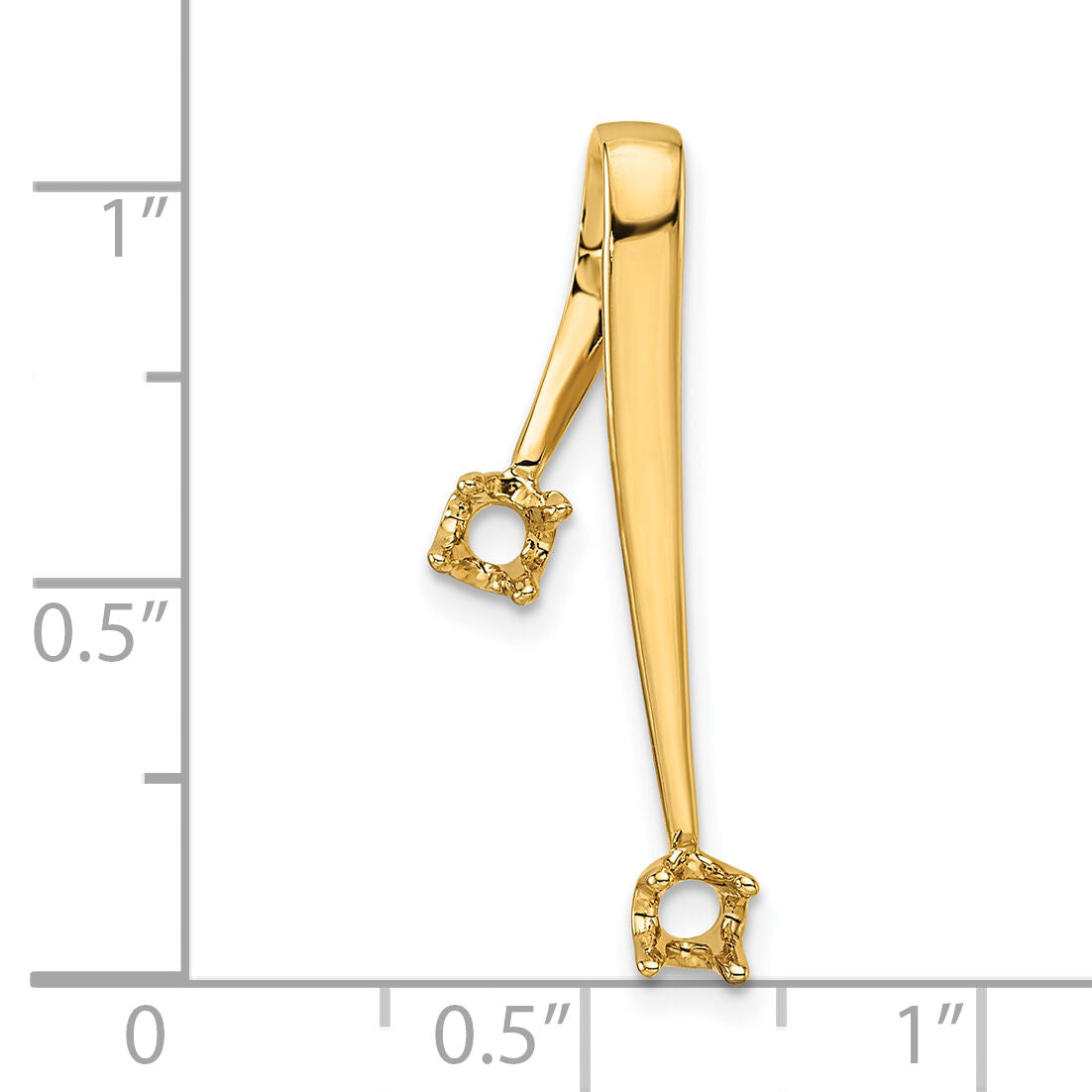 14k Holds 2-3.0mm Stone, Chain Slide Mounting-XP34
