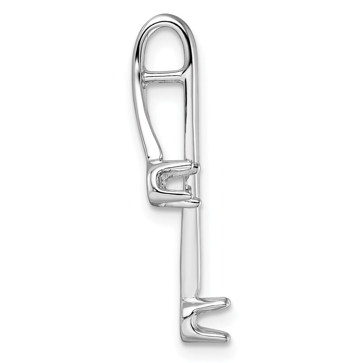 14k White Gold Holds 2-3.0mm Stone, Chain Slide Mounting-XP34W