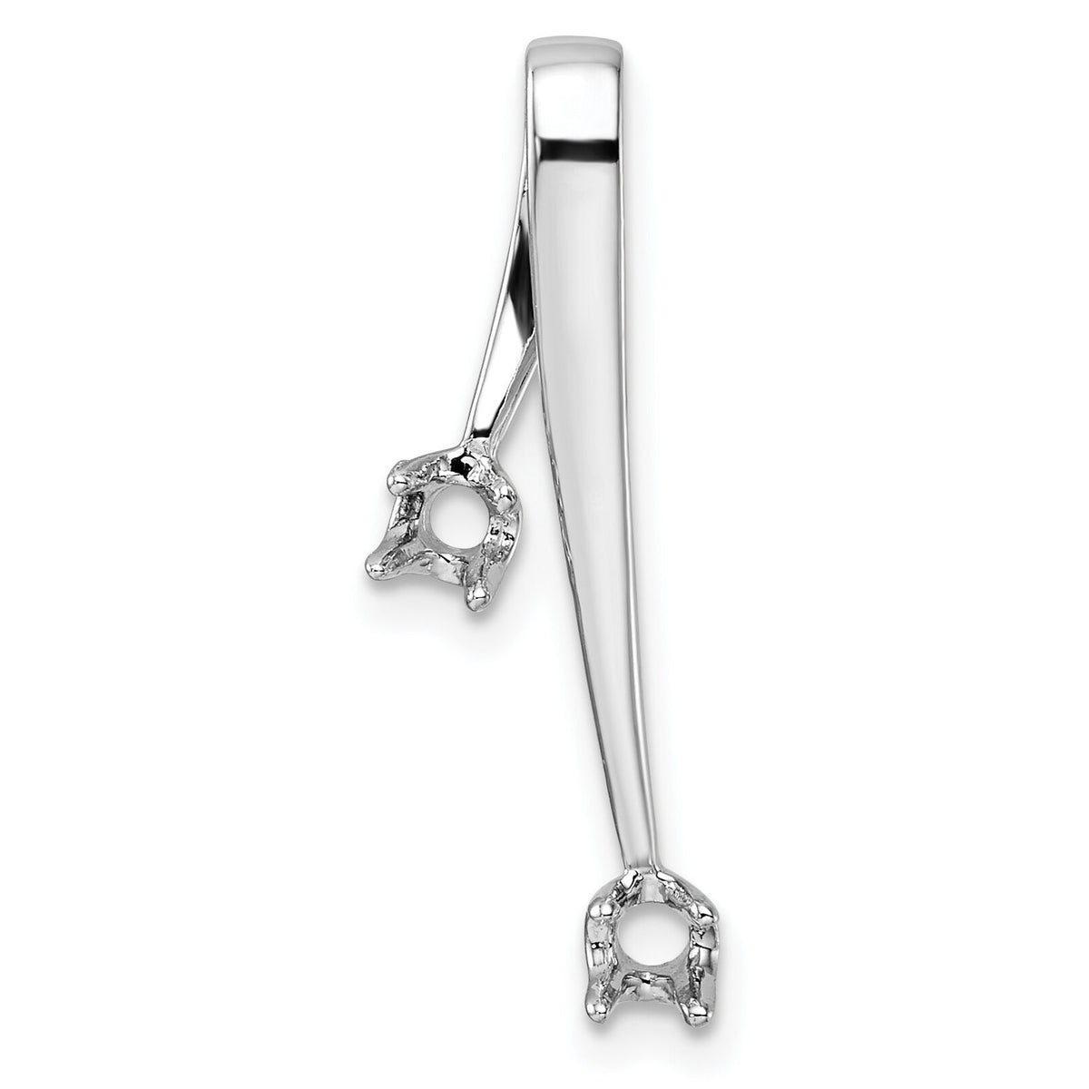 14k White Gold Holds 2-3.0mm Stone, Chain Slide Mounting-XP34W