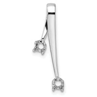 14k White Gold Holds 2-3.0mm Stone, Chain Slide Mounting-XP34W