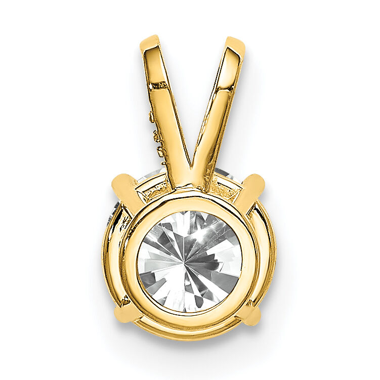14k 6mm Cubic Zirconia pendant-XP416CZ