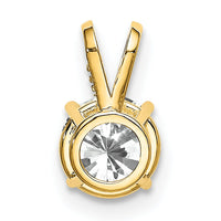 14k 6mm Cubic Zirconia pendant-XP416CZ