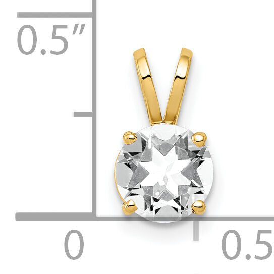 14k 6mm Cubic Zirconia pendant-XP416CZ