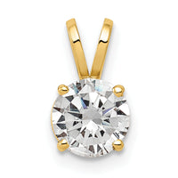 14k 6mm Cubic Zirconia pendant-XP416CZ