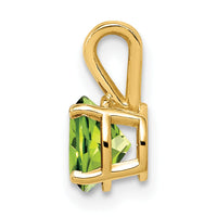 14k 6mm Peridot pendant-XP416PE
