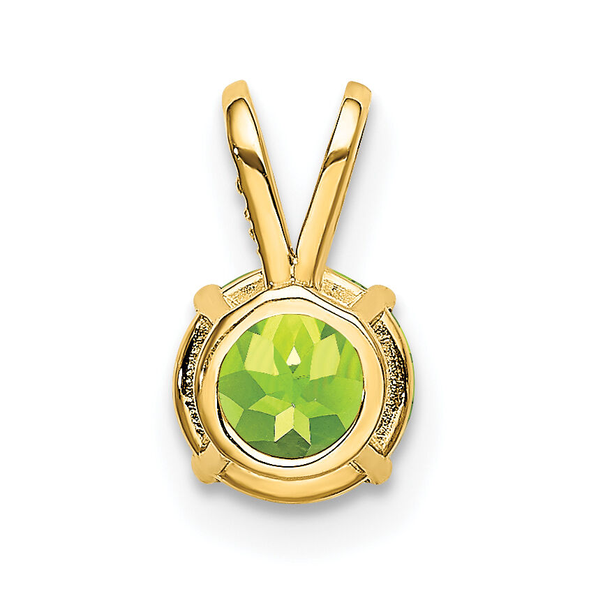 14k 6mm Peridot pendant-XP416PE