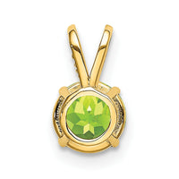 14k 6mm Peridot pendant-XP416PE
