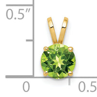 14k 6mm Peridot pendant-XP416PE
